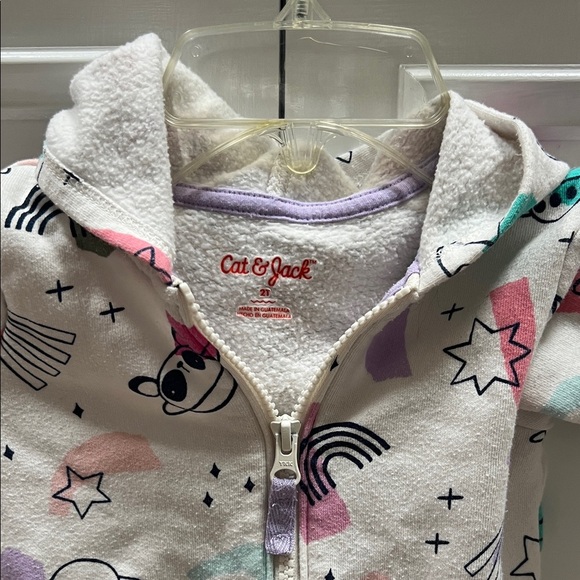 Cat & Jack White Hoodie with Colorful Graphics - Picture 2 of 7